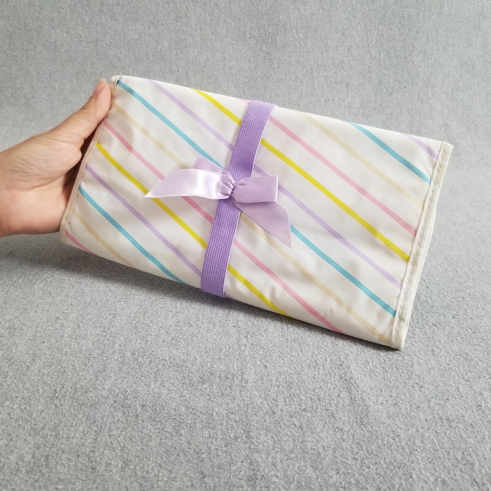 VTG 80s pastel toiletries travel bag